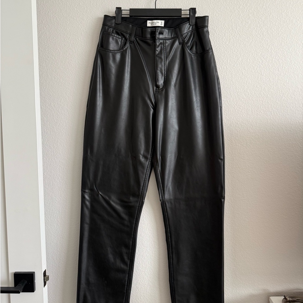 Abercrombie Curve Love Vegan Leather Pants